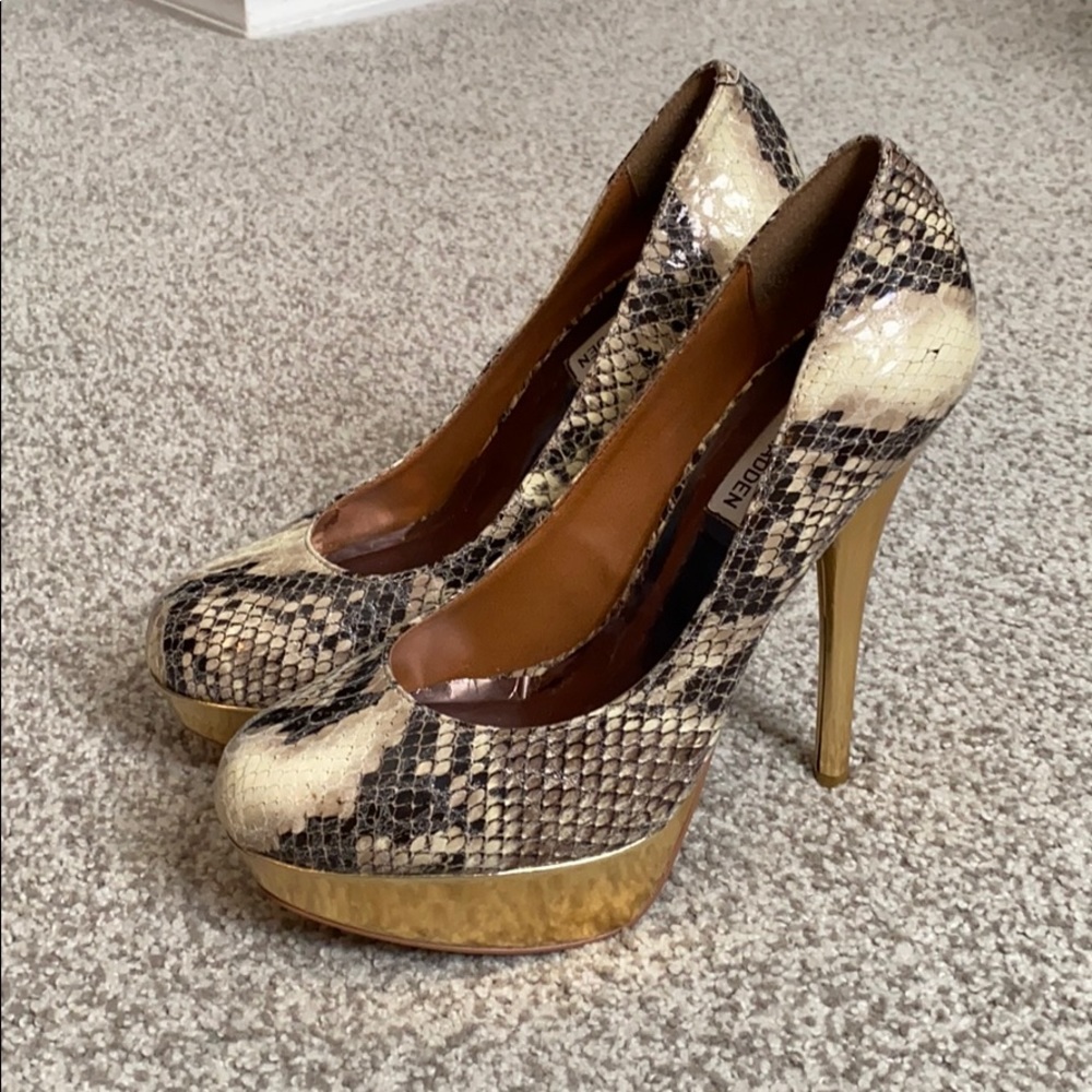 snakeskin heels steve madden